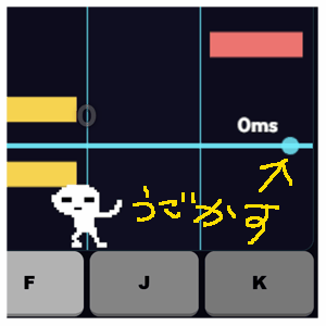 タイミングバーの動かし方